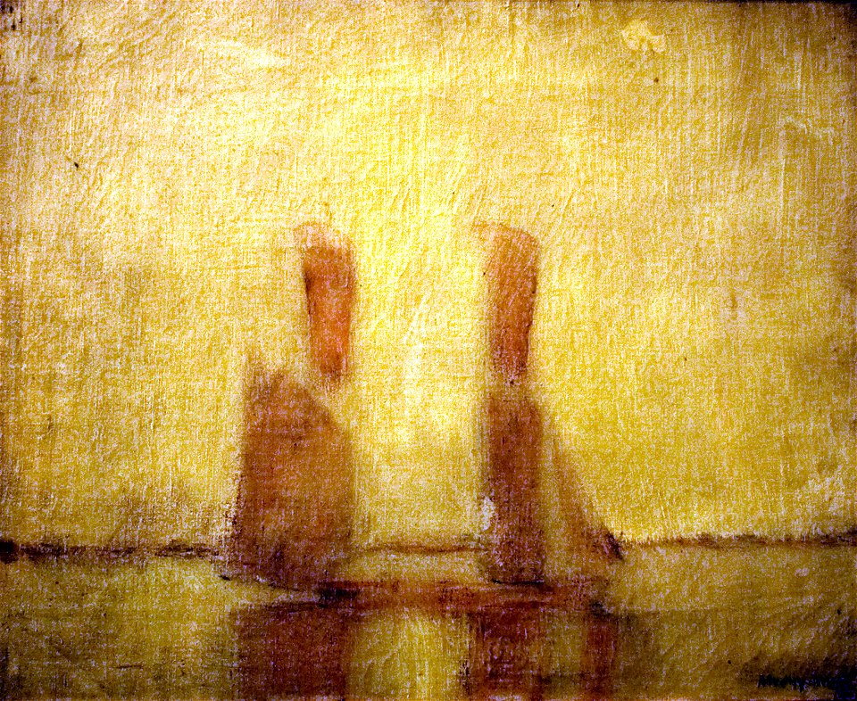Sailing Ships - Painting by Mednyánszky