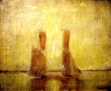 Sailing Ships - Painting by Mednyánszky