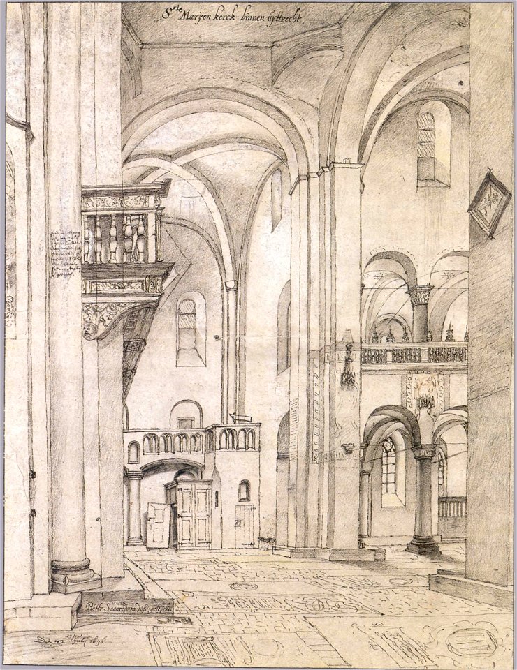 Saenredam - S.te Marijen kerck binnen uijttrecht, 1636, inv. nr. 13863