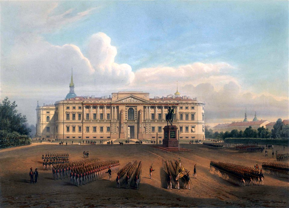 Saint Michael's Castle in St. Petersburg in the 19th century
