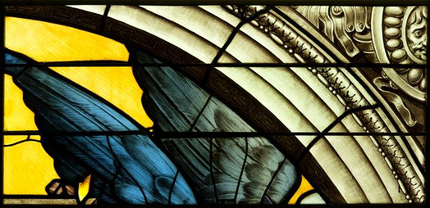 Saint-Chapelle de Vincennes - Baie 0 - Ailes d'un ange (bgw17 0405)