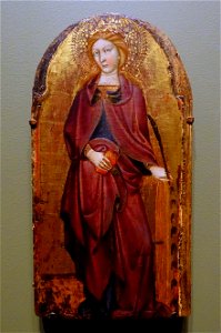 Saint Catherine of Alexandrai, artist unknown, Venice, late 14th century, tempera and gold leaf on wood panel - Blanton Museum of Art - Austin, Texas - DSC07681