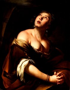 Saint Catherine of Alexandria by Artemisia Gentileschi ca. 1635. Free illustration for personal and commercial use.