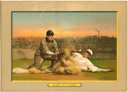 Safe at third, baseball card portrait LCCN2007685713