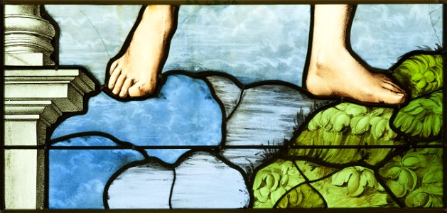 Saint-Chapelle de Vincennes - Baie 3 - Pieds de l'ange (bgw17 0846)