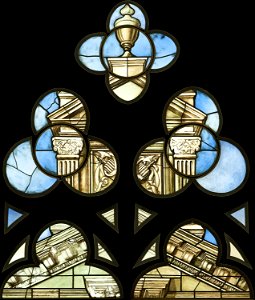 Saint-Chapelle de Vincennes - Baie 1 - Décor d'architecture (bgw17 0738)