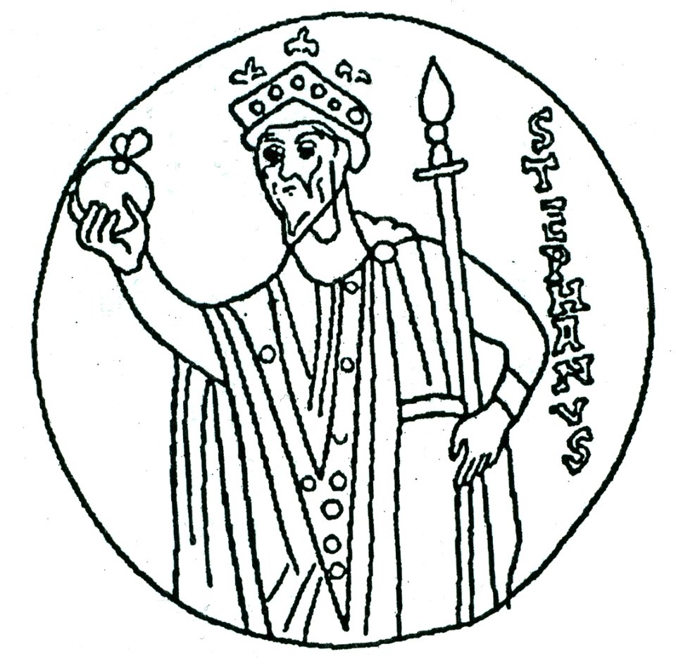 Saint Stephen on the coronation pall of Hungary