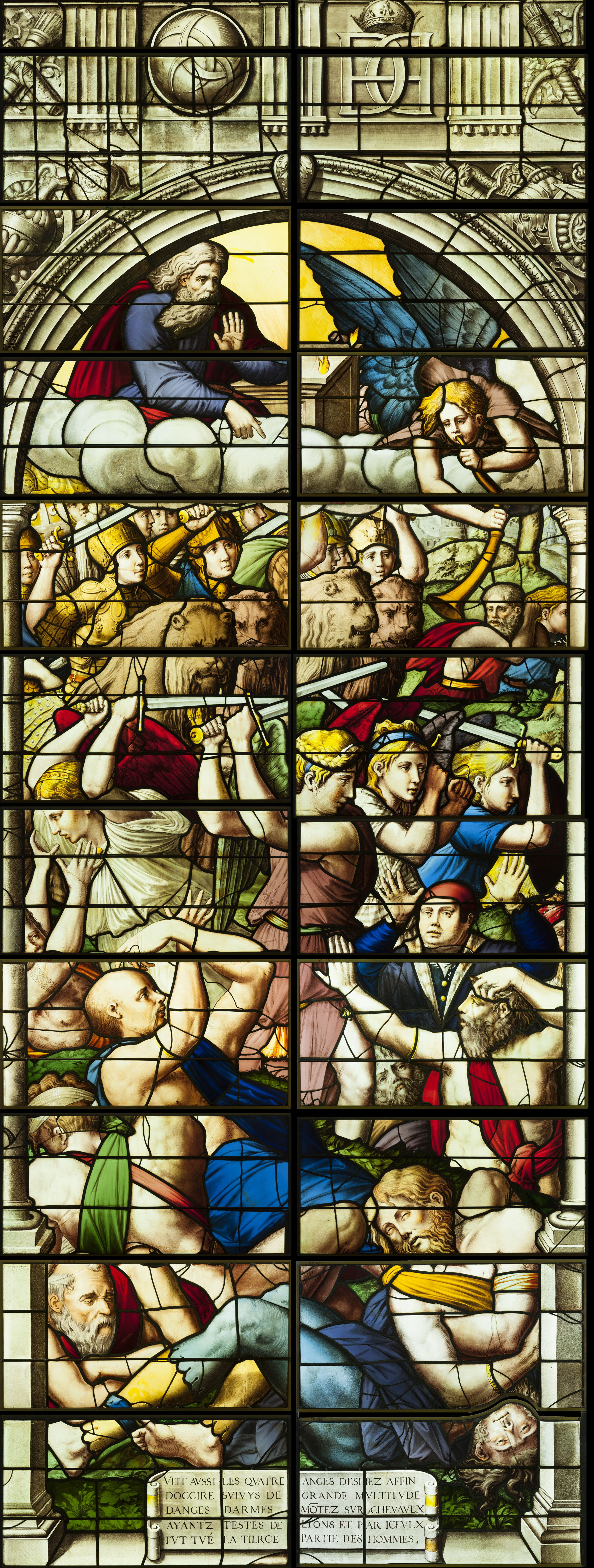 Saint-Chapelle de Vincennes - Baie 0 - Les anges exterminateurs (bgw17 0362)