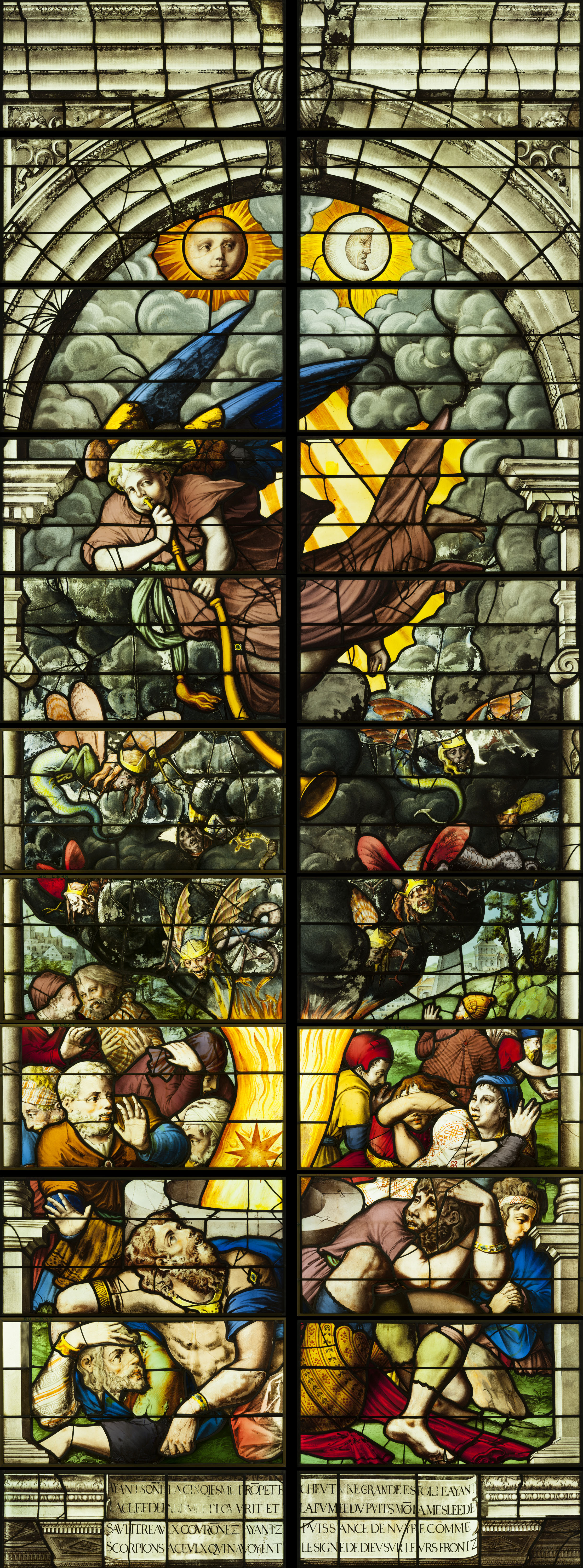 Saint-Chapelle de Vincennes - Baie 0 - Les saulteraux (bgw17 0361)
