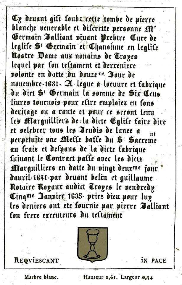 Saint germain Germain Jalliant 01010