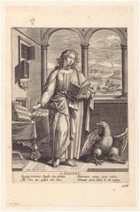 Saint John print by Adriaen Collaert, S.IV 2230, Prints Department, Royal Library of Belgium