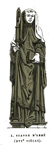 Saint Pouange statue abbé C00796