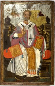 Saint enthroned (Byzantine museum)