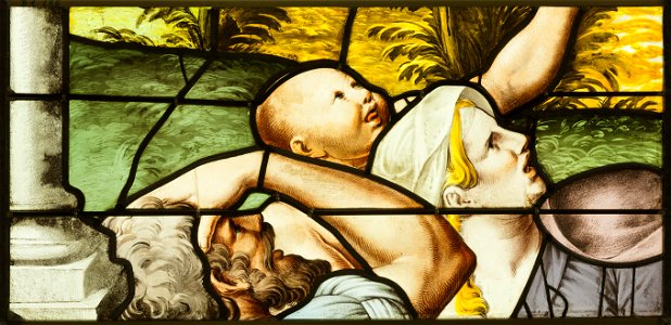 Saint-Chapelle de Vincennes - Baie 1 - Homme, femme et enfant (bgw17 0795)