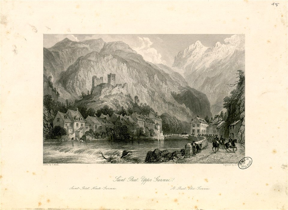Saint Beat, upper Garonne = Saint-Béat, Haute-Garonne = St. Beat, Ober-Garonne - Fonds Ancely - B315556101 A ALLOM 1 015