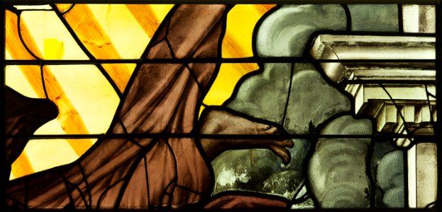 Saint-Chapelle de Vincennes - Baie 0 - Tunique et pied d'un ange (bgw17 0387)