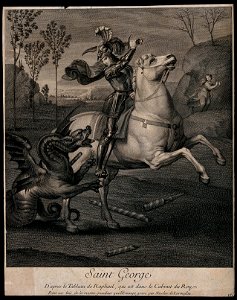 Saint George. Engraving by N. de Larmessin after Raphael. Wellcome V0032152