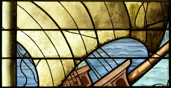 Saint-Chapelle de Vincennes - Baie 2 - Scène de naufrage (bgw17 0483)