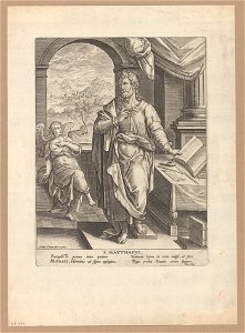 Saint Matthew print by Adriaen Collaert, S.I 833, Prints Department, Royal Library of Belgium