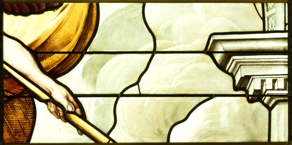 Saint-Chapelle de Vincennes - Baie 1 - Nuée et bras d'un ange (bgw17 0766)