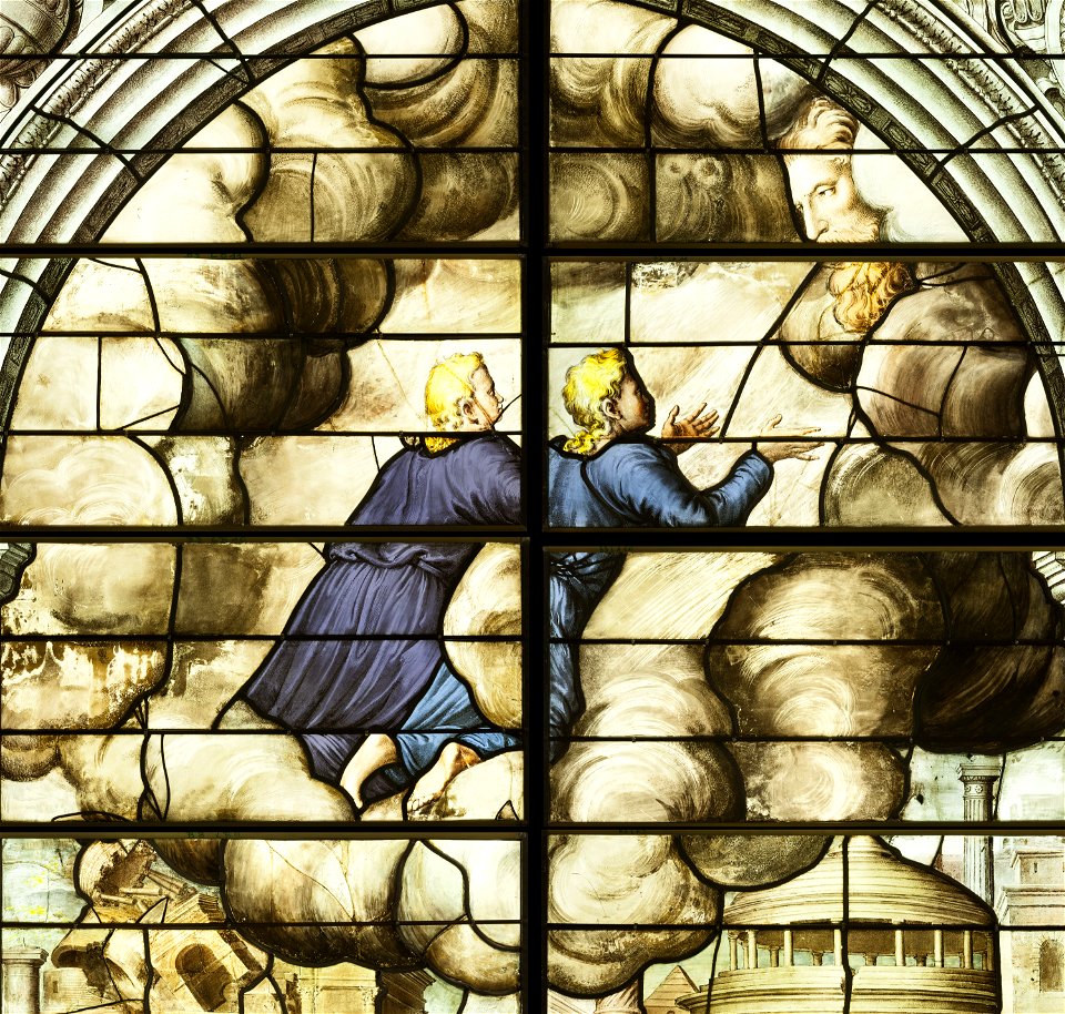 Saint-Chapelle de Vincennes - Baie 3 - Les deux témoins (détail) (bgw17 0818)