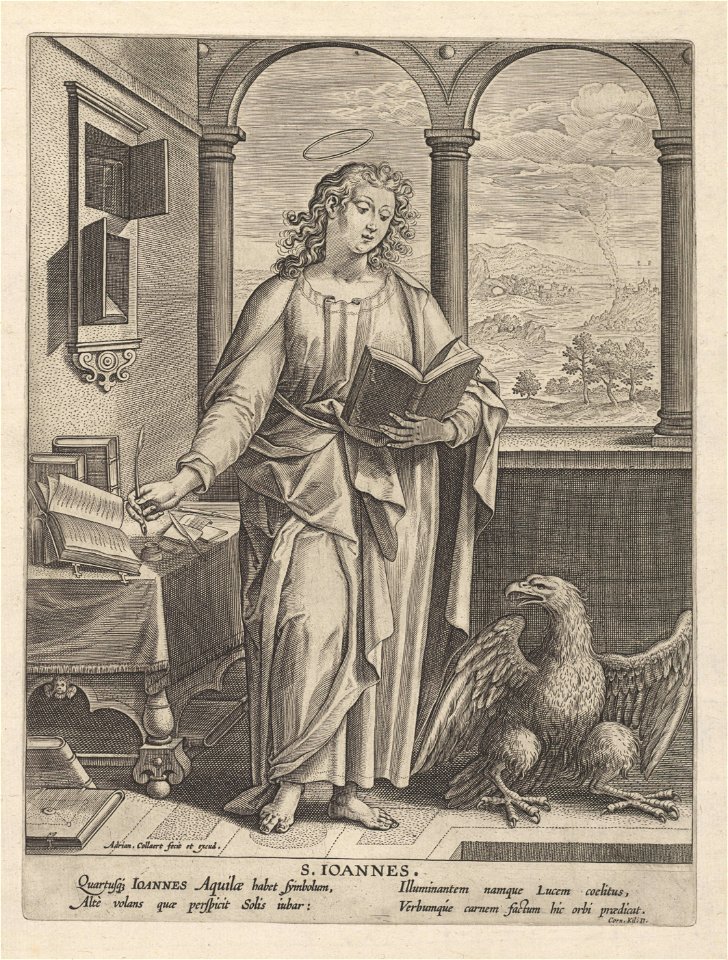 Saint John print by Adriaen Collaert, S.I 836, Prints Department, Royal Library of Belgium