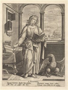 Saint John print by Adriaen Collaert, S.I 836, Prints Department, Royal Library of Belgium
