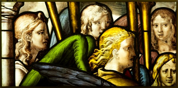 Saint-Chapelle de Vincennes - Baie 4 - Anges recevant des trompettes (bgw17 0545)