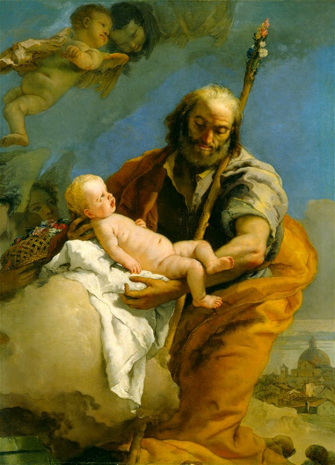 Saint Joseph with the Christ child by GB Tiepolo