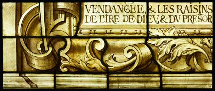 Saint-Chapelle de Vincennes - Baie 6 - Partie d'inscription (bgw17 0734)