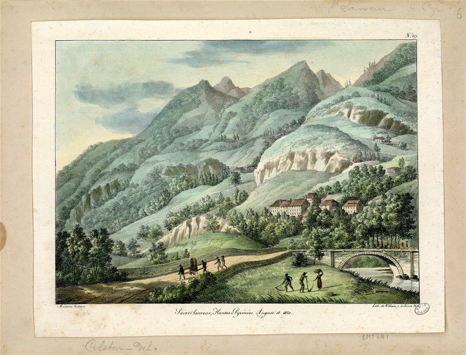 Saint Sauveur, Hautes Pyrénées. 18 août 1821 Saint Sauveur, Hautes Pyrénées. August 18 1821(n°29) - Fonds Ancely - B315556101 A COLSTON 006