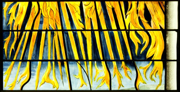 Saint-Chapelle de Vincennes - Baie 2 - Flammes (bgw17 0460)