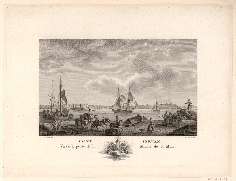 Saint Servan Vu de la porte de la Marine de S.t Malo btv1b53185599b