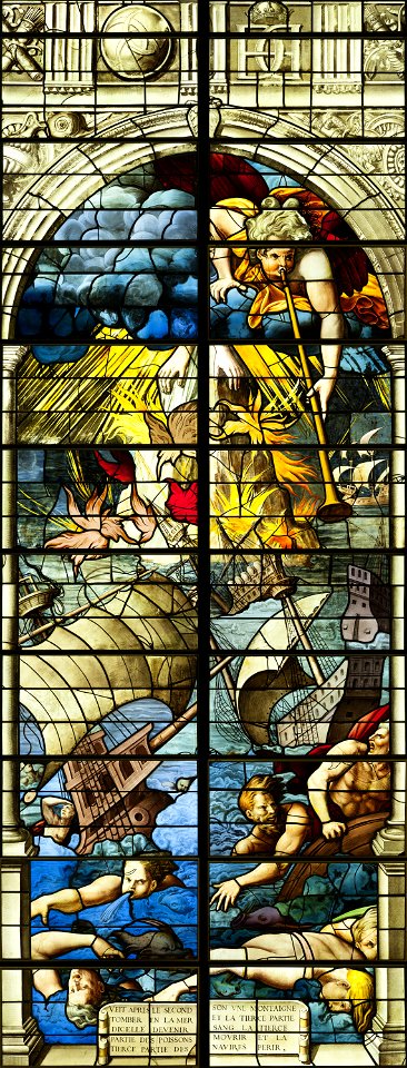 Saint-Chapelle de Vincennes - Baie 2 - La mer changée en sang (bgw17 0432)