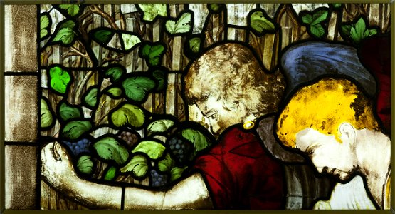 Saint-Chapelle de Vincennes - Baie 6 - Anges vendangeant (bgw17 0717)