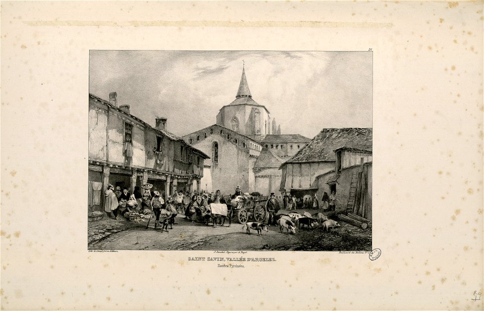 Saint Savin, vallée d' Argelez (Hautes Pyrénées) - Fonds Ancely - B315556101 A JACOTTET 1 030