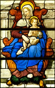 Saint-Chapelle de Vincennes - Baie 4 - Vierge l'Enfant (bgw17 0511)