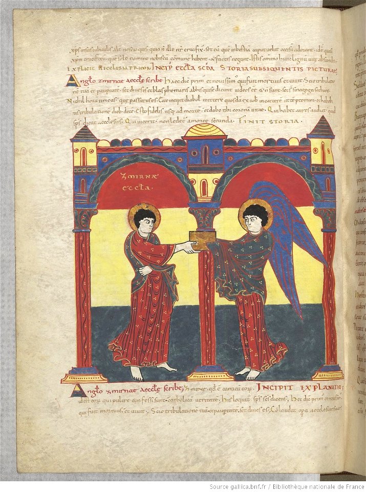 Saint-Sever Beatus f. 061v - To the Church in Smyrna