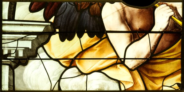 Saint-Chapelle de Vincennes - Baie 1 - Ange soufflant dans une trompette (bgw17 0765)