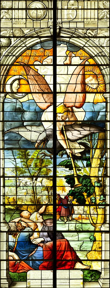 Saint-Chapelle de Vincennes - Baie 1 - L'obscurcissement des astres (bgw17 0741)