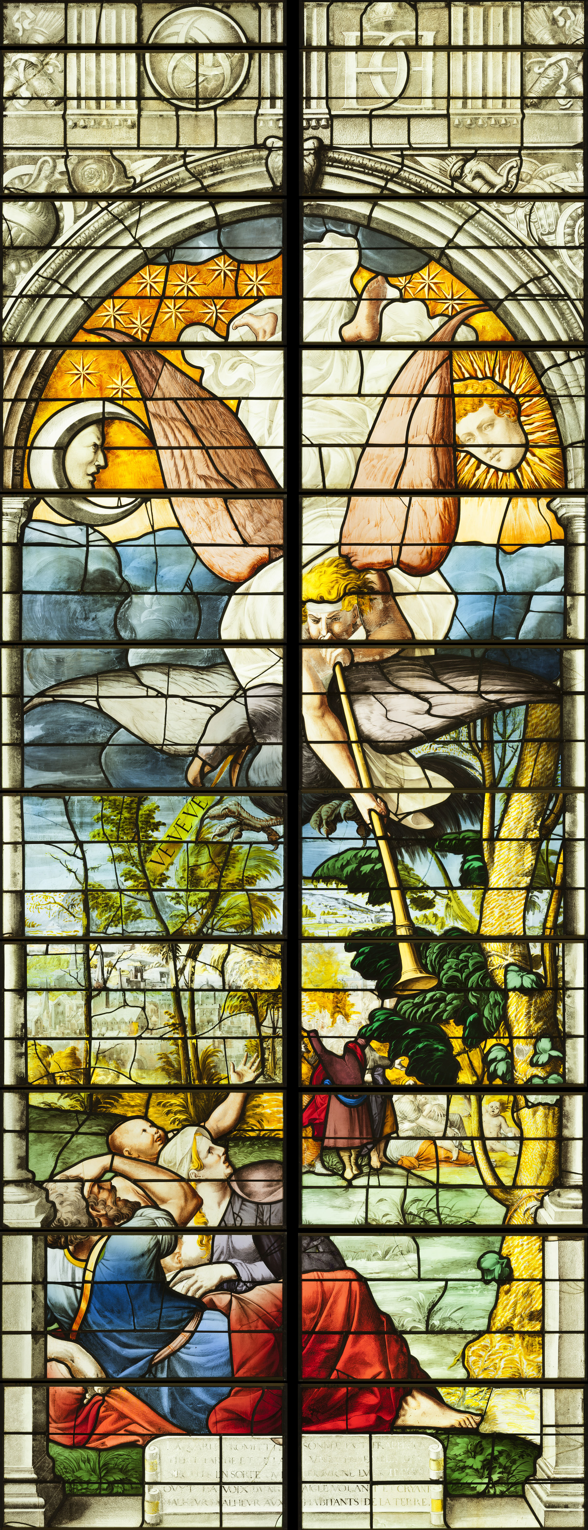 Saint-Chapelle de Vincennes - Baie 1 - L'obscurcissement des astres (bgw17 0741)