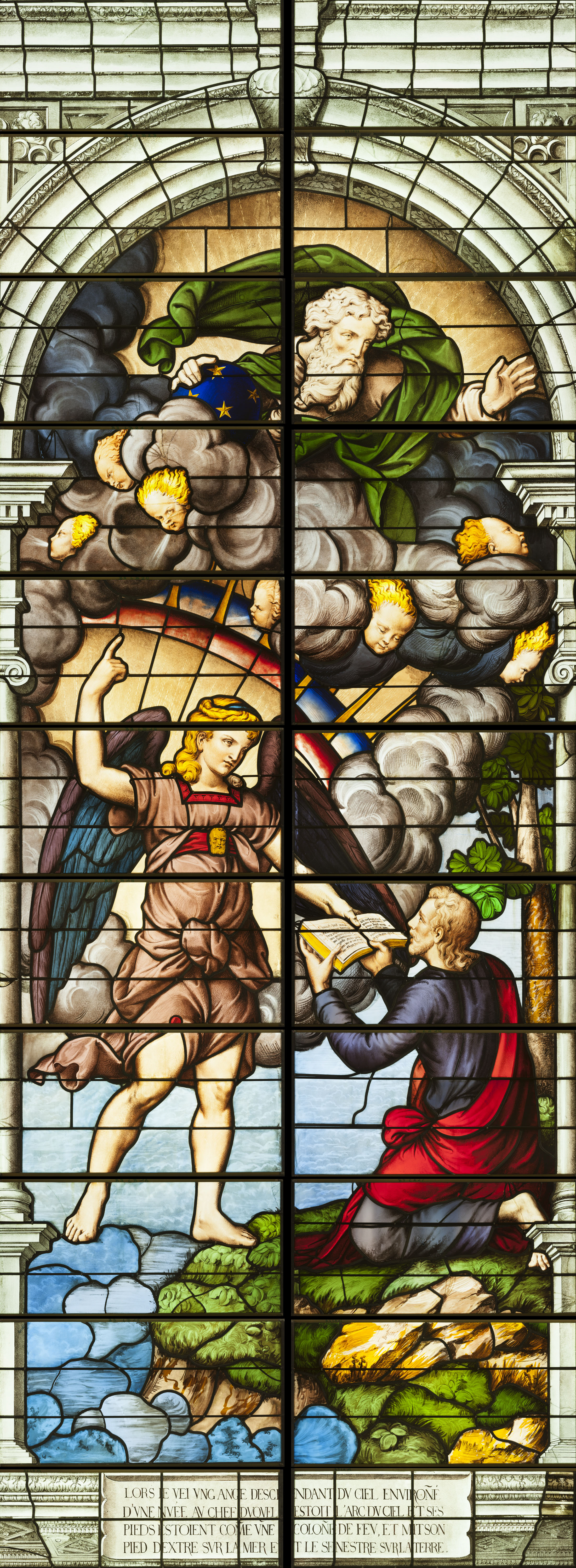 Saint-Chapelle de Vincennes - Baie 3 - L'apparition de l'ange à saint Jean (bgw17 0810)