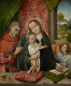 Sainte Famille avec un ange Maitre de 1499