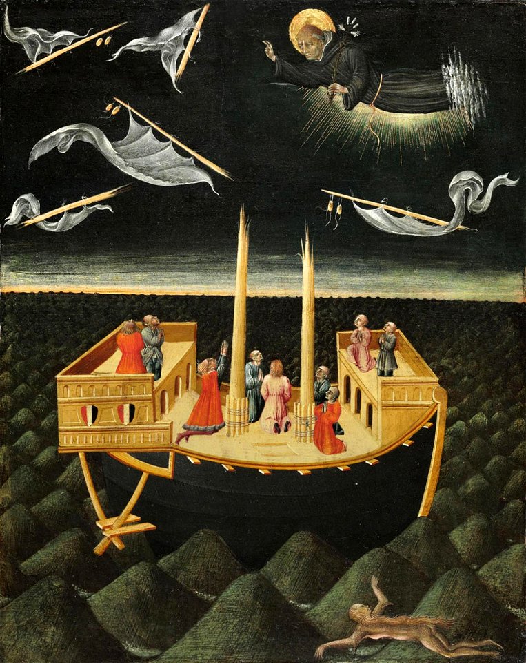 Saint Nicholas of Tolentino Saving a Shipwreck Giovanni di Paolo 1457