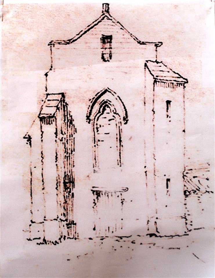 Saint-Loubès chapelle Saint-Loup Façade Est(Drouyn c 1855)