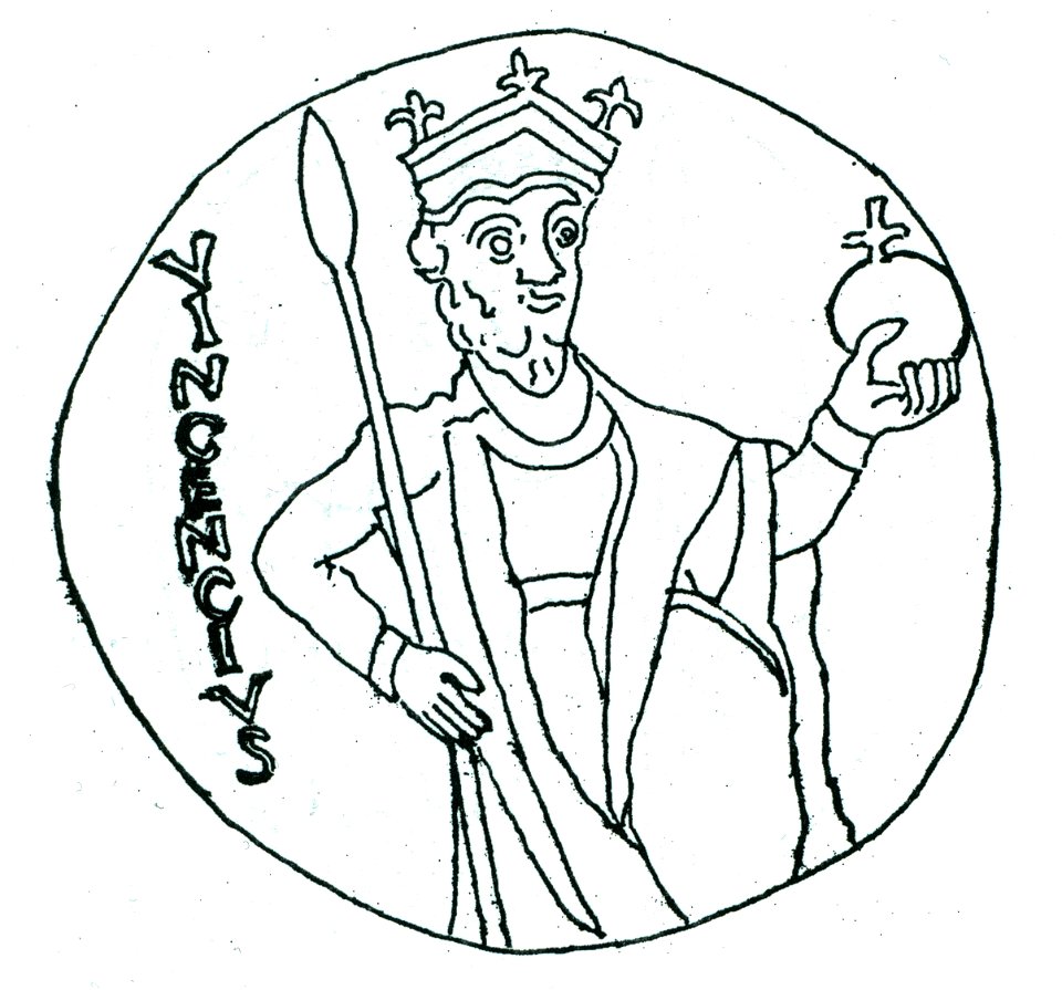 Saint Vincent of Saragossa on the coronation pall of Hungary
