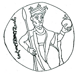 Saint Vincent of Saragossa on the coronation pall of Hungary
