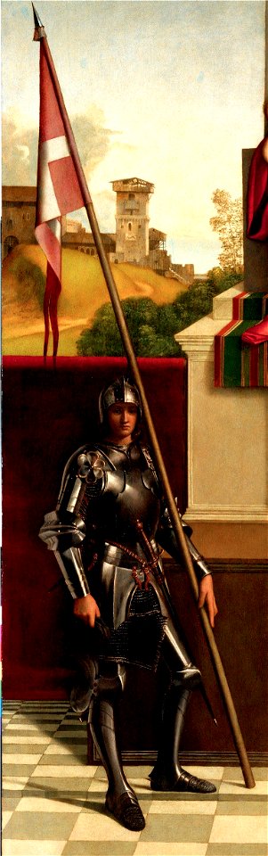 Saint Nicasius of Sicily - Pala di Castelfranco by Giorgione, 1502 (detail)