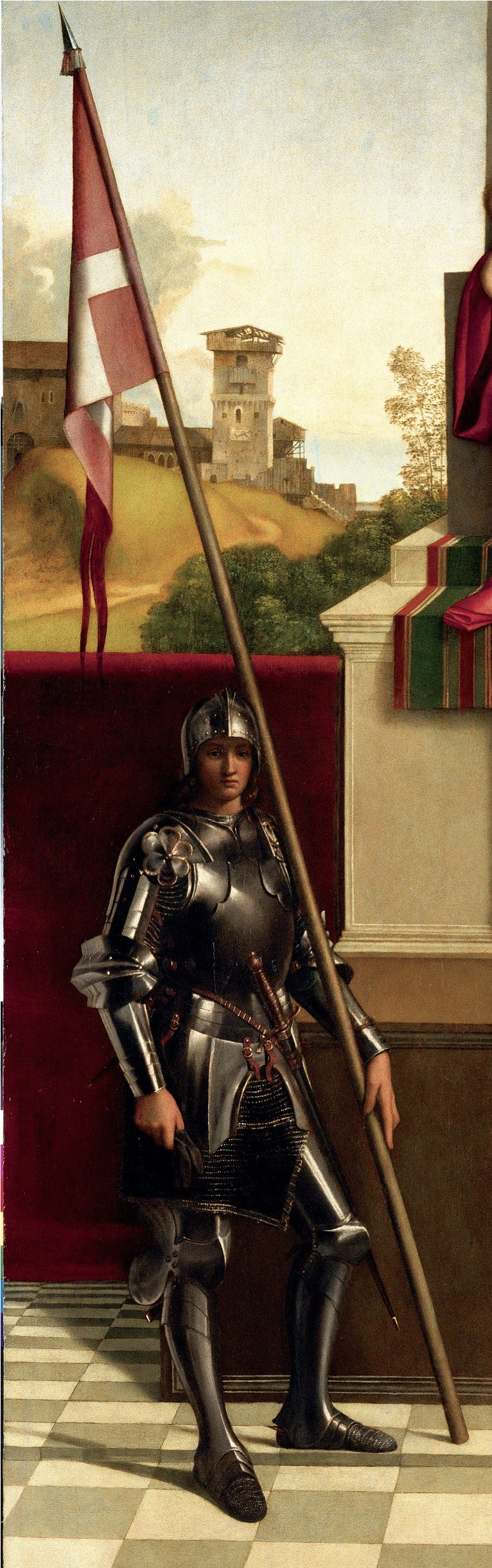 Saint Nicasius of Sicily - Pala di Castelfranco by Giorgione, 1502 (detail)