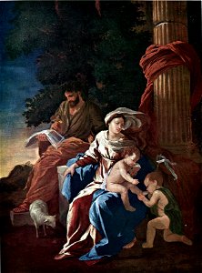 Sainte Famille avec st Jean Baptiste - Poussin - Karlsruhe
